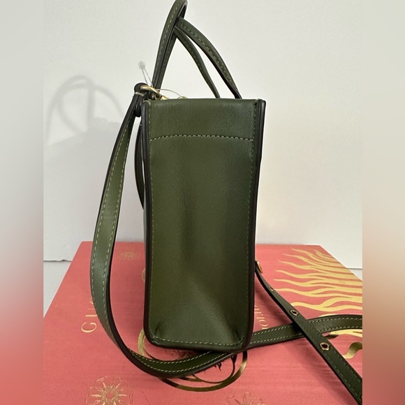 COACH Mini Cashin Tote Bag Crossbody Glovetanned Leather in Olive Green C4828 - Picture 5 of 17